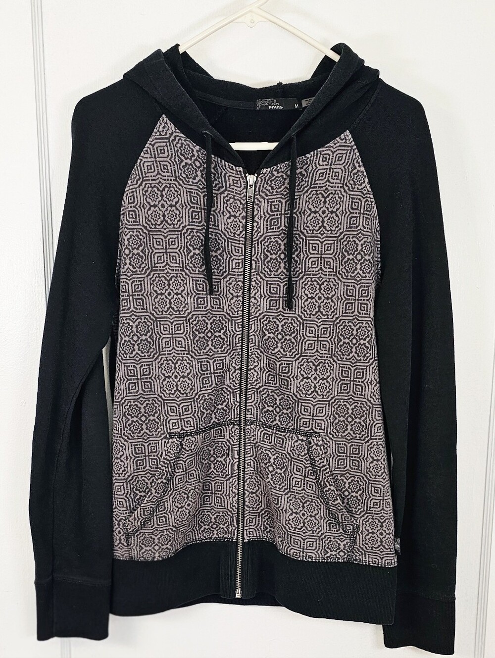 Prana Geometric Zip Up Hoodie